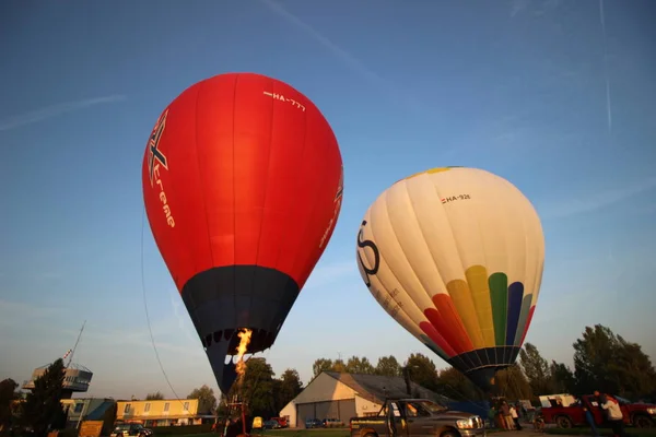 Hőlégballonok Kiállítása Magyarországon — Stock Fotó