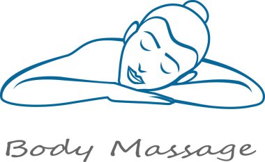 Beyaz arkaplanda vücut masajı izole edildi