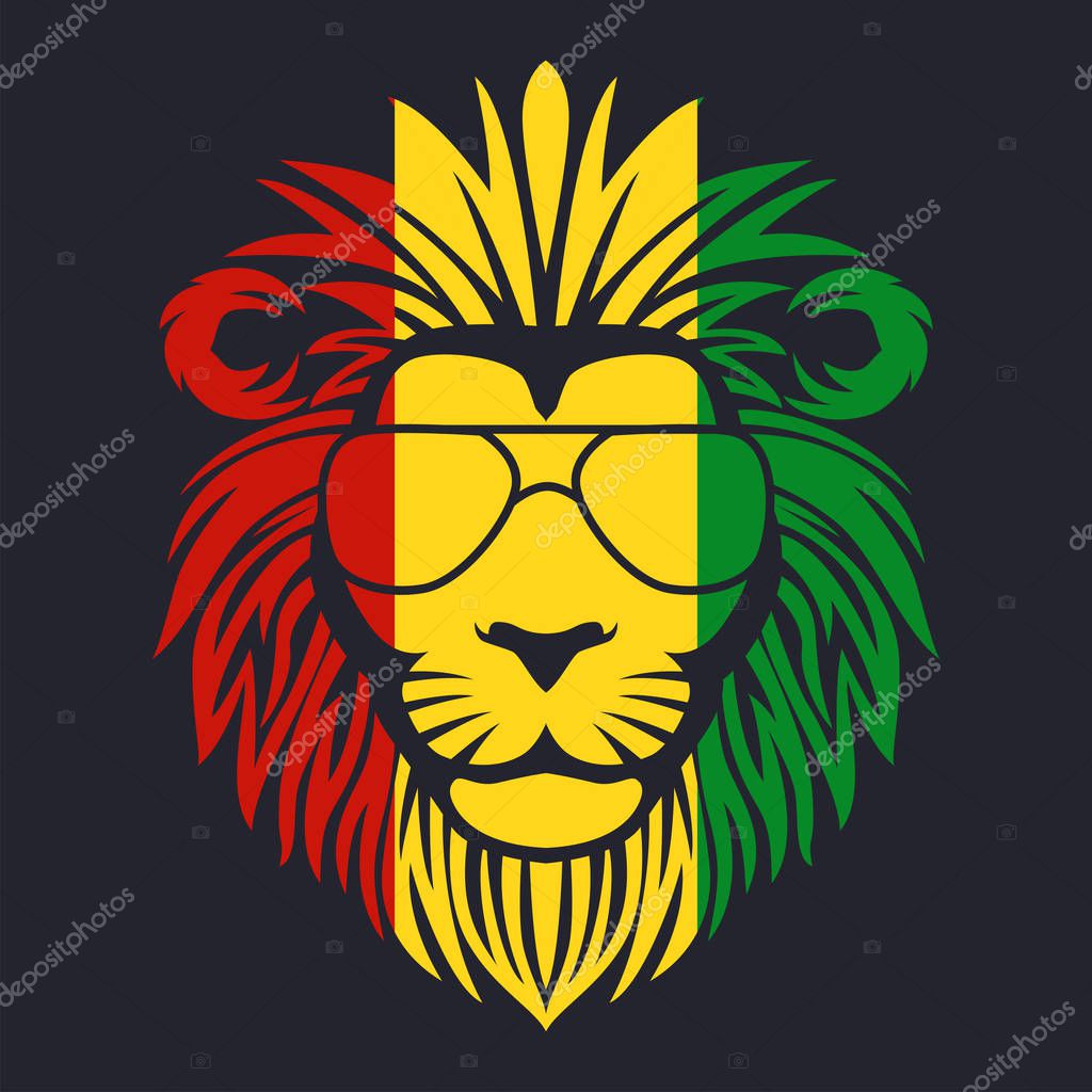 Lion head eyeglasses colorful design