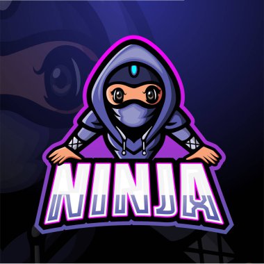 Ninja Maskot Esport Logo Tasarımı