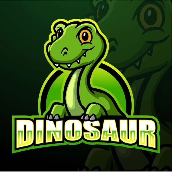 Векторна Ілюстрація Дизайну Логотипу Талісмана Dinosaur — стоковий вектор