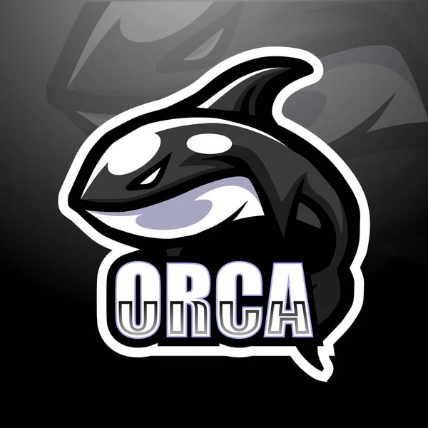 Orka maskotu esport logosu tasarımı