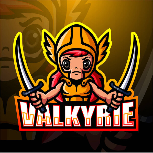 Дизайн логотипа талисмана Валькирии
