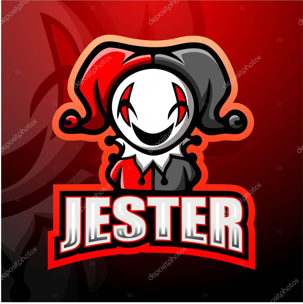 Jester mascot esport logo design