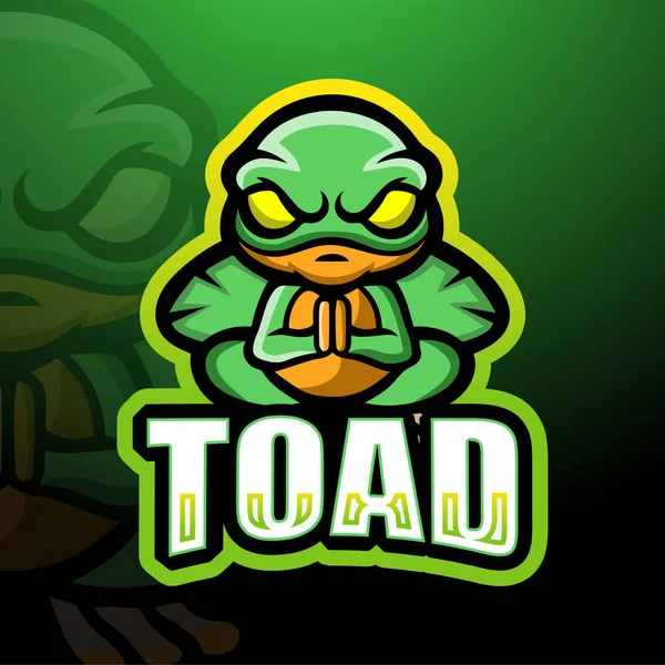 Σχεδιασμός Λογότυπου Toad Μασκότ Esport — Διανυσματικό Αρχείο