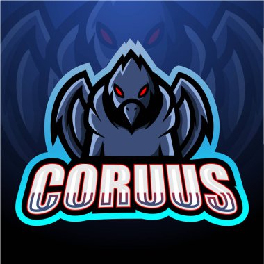 Vector illustration of Corvus mascot esport logo design  clipart