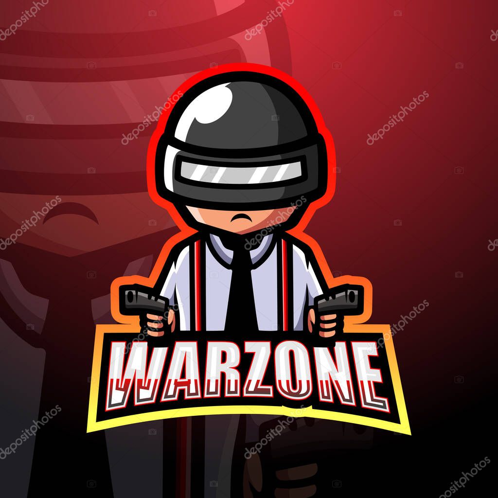 Vector illustration of Warzone mascot esport logo design