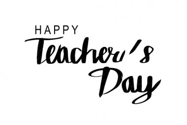Mutlu öğretmenin gün, hat yazı. Tipografi poster.
