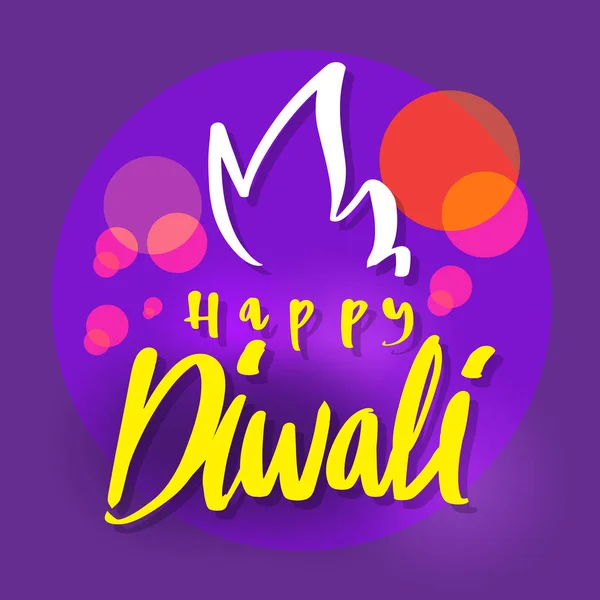 Joyeux Diwali, célébration de la lumière heureuse Deepavali . — Image vectorielle