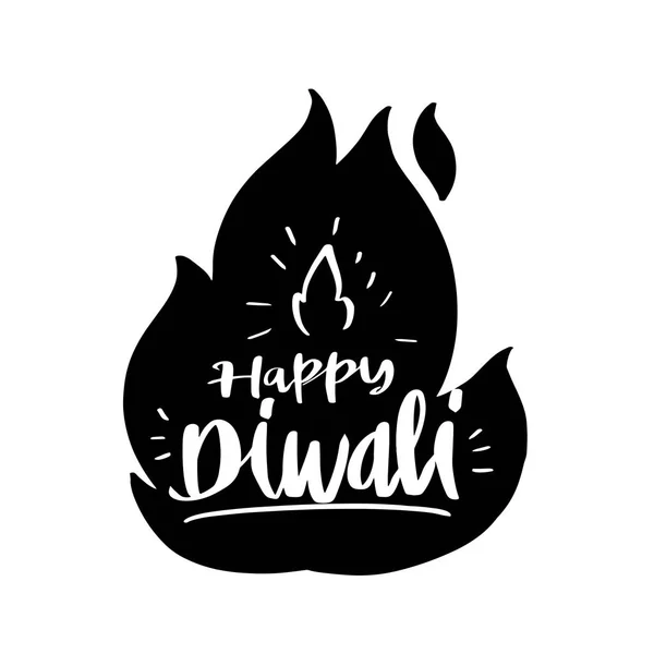 Happy Diwali, celebration of happy Deepavali light and fire. — Stock Vector