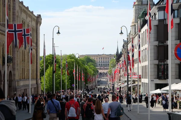 Oslo Norway Mai 2019 Der Norwegische Verfassungstag Ist Der Nationalfeiertag — Stockfoto