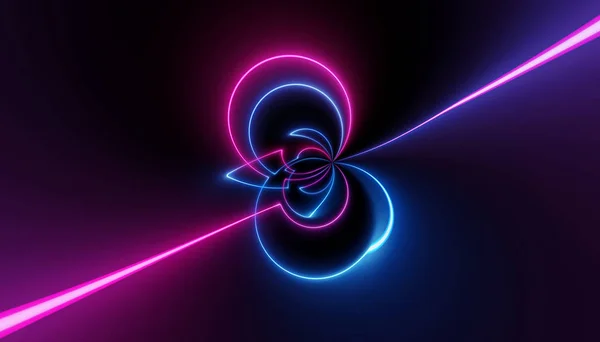 neon blue pink abstract planet circle futuristic ultraviolet curvy glowing dna neuron lines laser scientific Sci-Fi high resolution abstract black background mobile apps web and social media posts