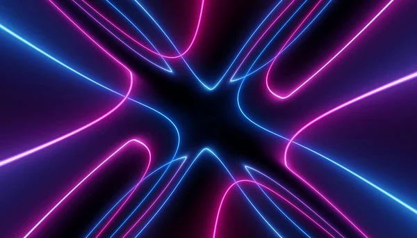 neon blue pink curvy futuristic abstract galaxy ultraviolet curvy neuron lines laser scientific Sci-Fi high resolution