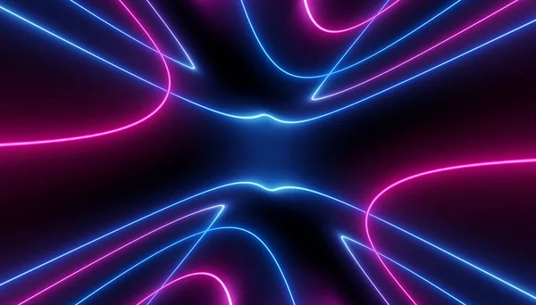 neon blue pink curvy futuristic abstract galaxy ultraviolet curvy neuron lines laser scientific Sci-Fi high resolution