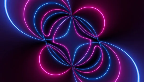 neon blue pink curvy futuristic abstract galaxy curvy lines laser scientific Sci-Fi high resolution