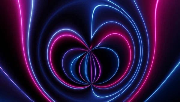 neon blue pink abstract planet circle futuristic ultraviolet curvy glowing dna neuron lines laser scientific Sci-Fi high resolution abstract black background mobile apps web and social media posts