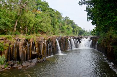 Tad Pha Suam waterfall in Pakse, Champasak, Laos clipart