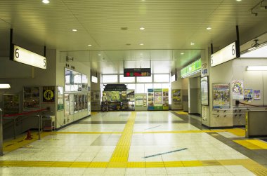 İç ve Kawagoe tren istasyonunda Sa binanın içinde