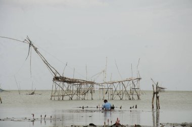 Balık ve Balık tutma Asansör ve DIP görünümü alıcı balıkçılar mac net