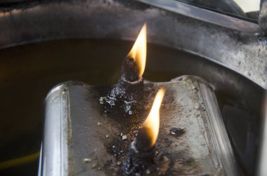 Gölge bulanık hareketi blaze ateşten alevler