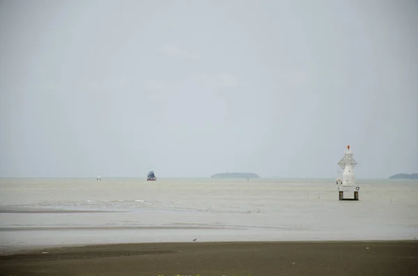 Maritime Buoyage System on the beach in the sea — Stock Photo, Image