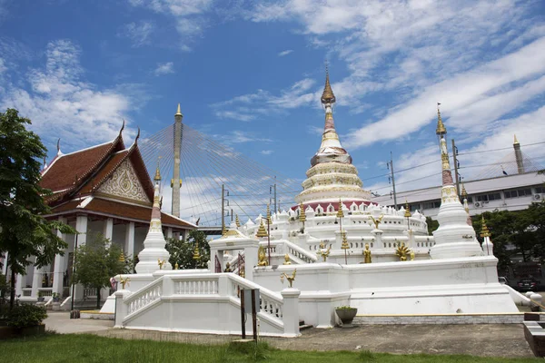 Wat Songtham Worawihan w Amphoe Phra Pradaeng w Samut Prakan, — Zdjęcie stockowe
