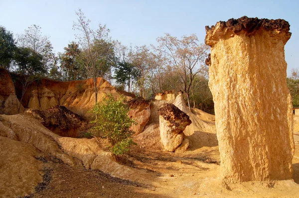 Phae Mueang Phi in Pae Mueng Pee Royal Park at Phrae, Thailand — Stock Photo, Image