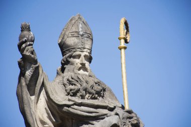 St. Augustinus veya Augustine Hippo heykel Çekya insanlar için bir