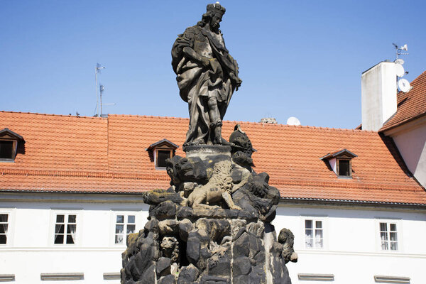 Statue of St. Ludmila for Czechia people and foreigner travelers