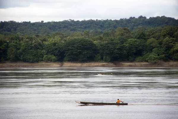 Mun River Mouth, el punto donde el río Mun y el río Mekong — Foto de Stock
