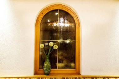 İç ve bir restoranda yemek odası süslemeleri 