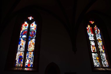 Mimari iç vitray pencere paneli St. Gallus c