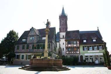 Alman halkı ve yabancı için bina retro ve vintage stili