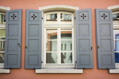 Ladenburg şehir evde duvara klasik retro vintage pencere,