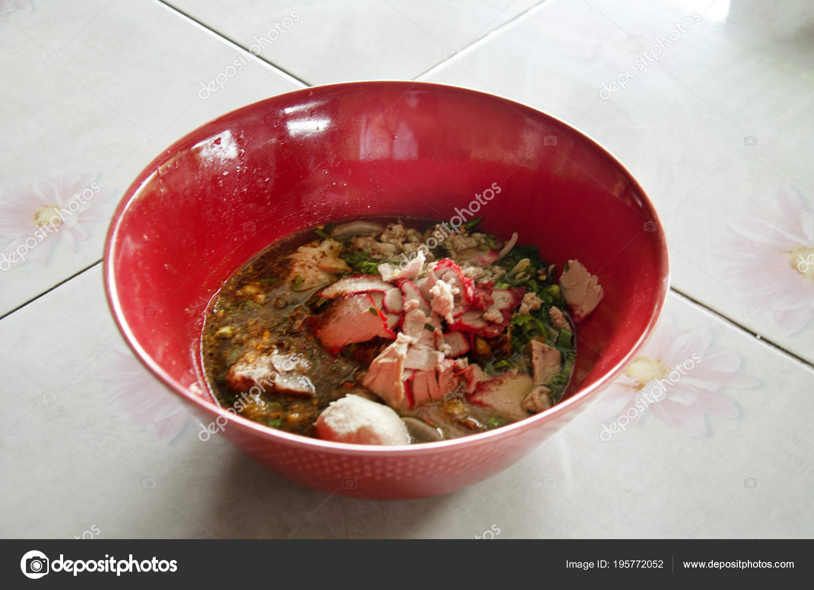 Special Noodle Spicy Soup Noodles Tom Yam Soup Thai Style — Stock Photo