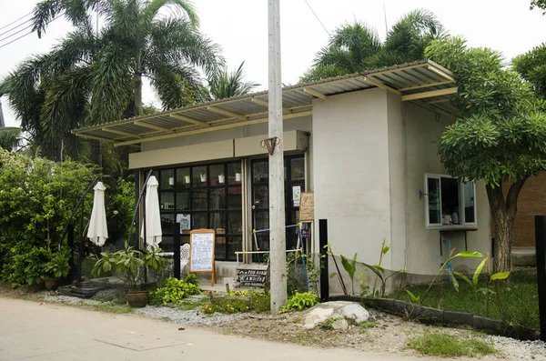 Projeto Exterior Decoração Coffeeshop Local Restaurante Cidade Julho 2017 Uthai — Fotografia de Stock