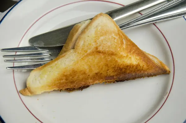 Sanduíches Atum Quente Prato Restaurante Tailândia — Fotografia de Stock