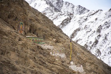 Leh Stok Manastırı veya Leh 'teki Stok Gompa Sarayı manzarası