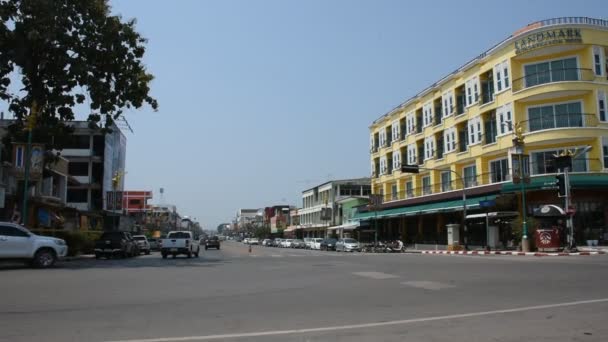 Nakhon Phanom Tailandia Octubre Los Tailandeses Los Viajeros Extranjeros Conducen — Vídeos de Stock