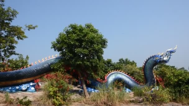 Mukdahan Ταϊλάνδη Οκτωβρίου Μεγάλο Naka Και Buddha Άγαλμα Στο Wat — Αρχείο Βίντεο