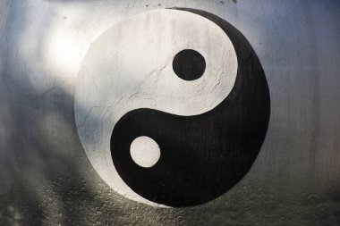 Taoizm ya da Daoizm 'in sembolü Yin yang antik Çin filosu.
