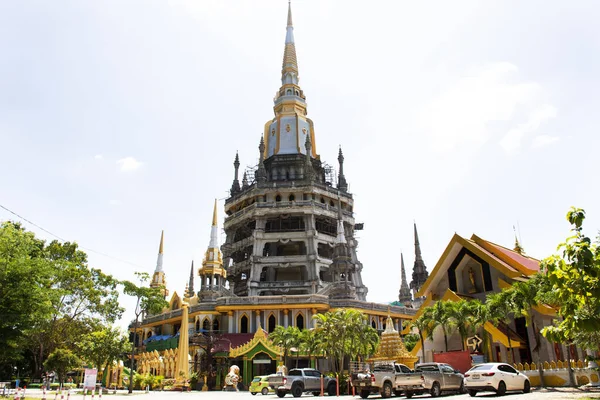 Krabi Thaïlande Août Construction Stupa Chedi Pour Peuple Thaï Les — Photo