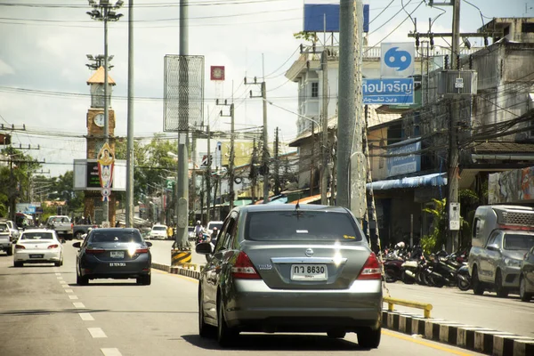 Narathiwat Tailandia Agosto Los Tailandeses Los Viajeros Extranjeros Conducen Automóviles — Foto de Stock