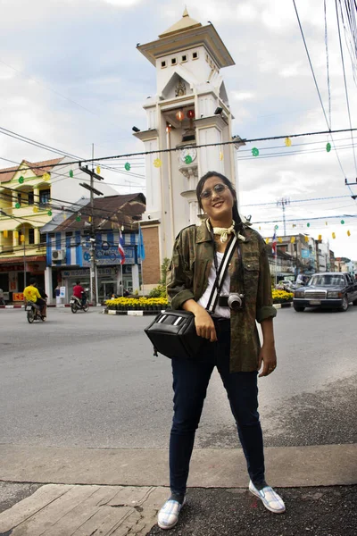 Yala Tailandia Agosto Las Mujeres Tailandesas Viajan Visita Posan Retrato — Foto de Stock