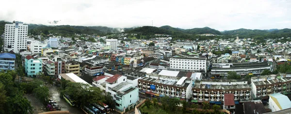 Yala Tailandia Agosto Paisaje Vista Aérea Paisaje Urbano Con Carretera —  Fotos de Stock