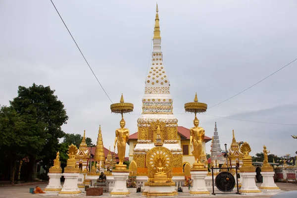Pagoda Eller Stupa Wat Phra Att Phanom Tempel För Utländska — Stockfoto