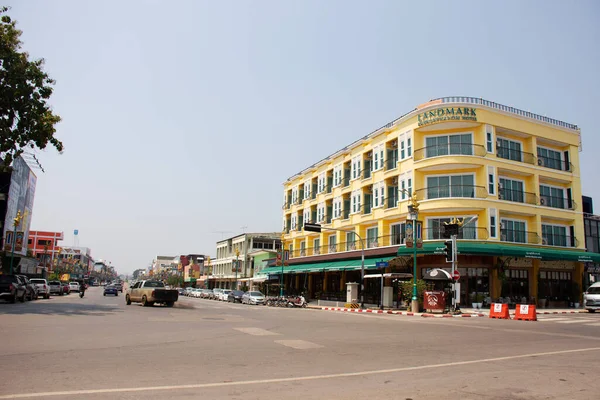 Nakhon Phanom Thailandia Ottobre Thai People Foreign Travelers Drive Car — Foto Stock