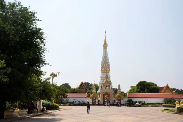 Nakhon Phanom Thailand Outubro Pagode Stupa Wat Phra Esse Templo — Fotografia de Stock