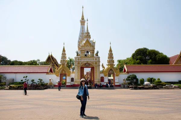 Nakhon Phanom Tailandia Octubre Las Mujeres Tailandesas Visitan Posan Retrato — Foto de Stock