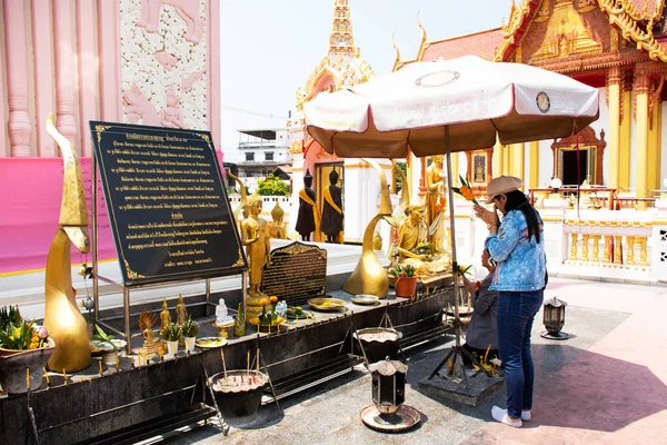 Nakhon Phanom Tailandia Octubre Las Mujeres Tailandesas Visitan Posan Retrato — Foto de Stock